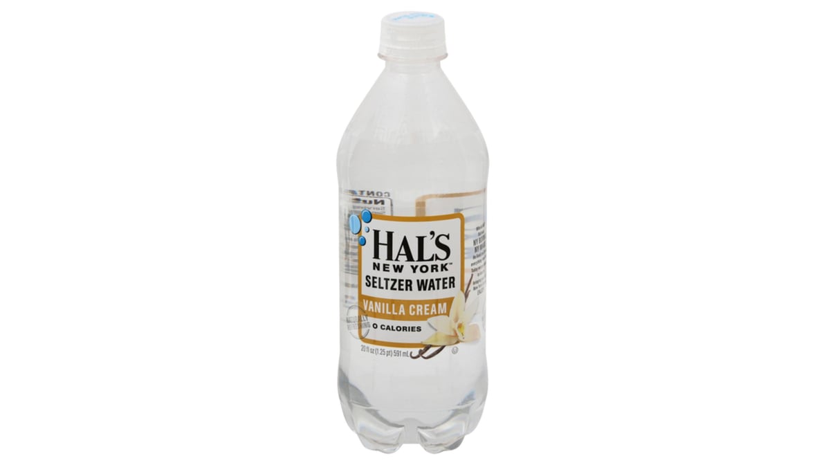 Hal's New York Seltzer Water Vanilla Cream (20 oz)