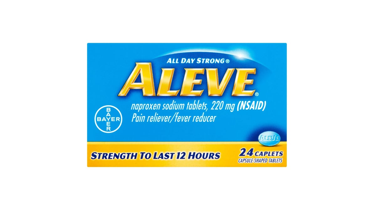 Aleve All Day Strong Naproxen Sodium 220 mg Caplets (24 ct)