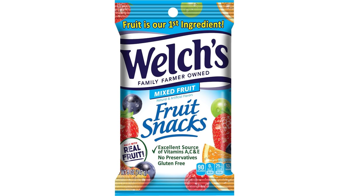 Welch's Gluten Free Mixed Fruit Snacks Gummies (5 oz)