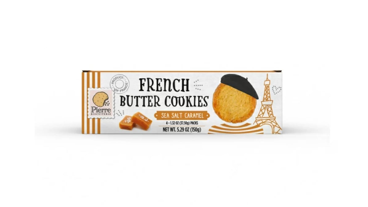 Pierre Biscuiterie Sea Salt Caramel French Butter Cookies (5.29 oz)