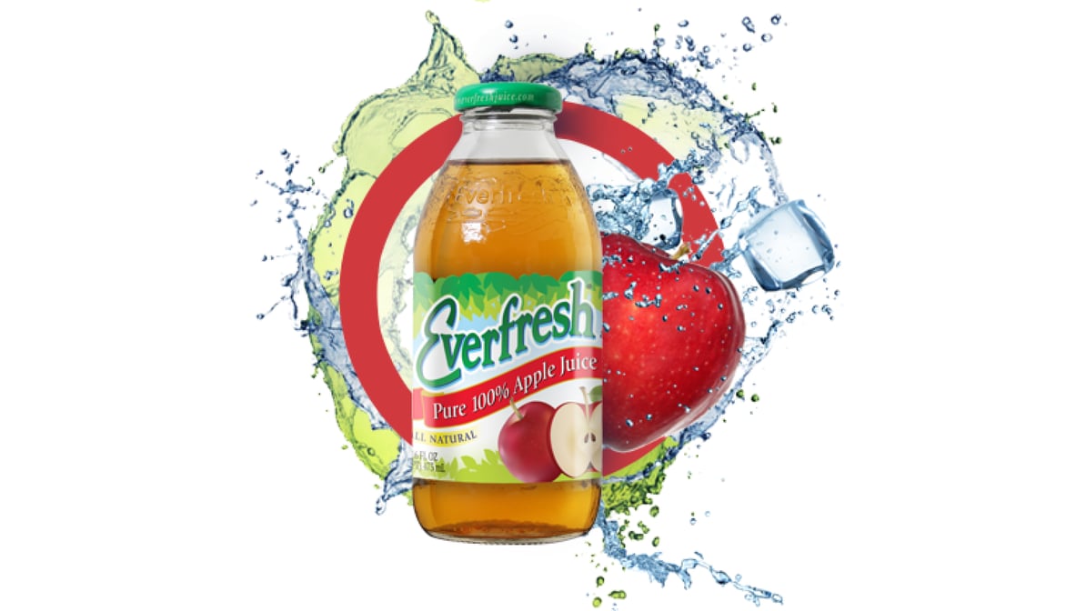 Everfresh Juice Apple Pure 100% Juice Bottle (16 oz)