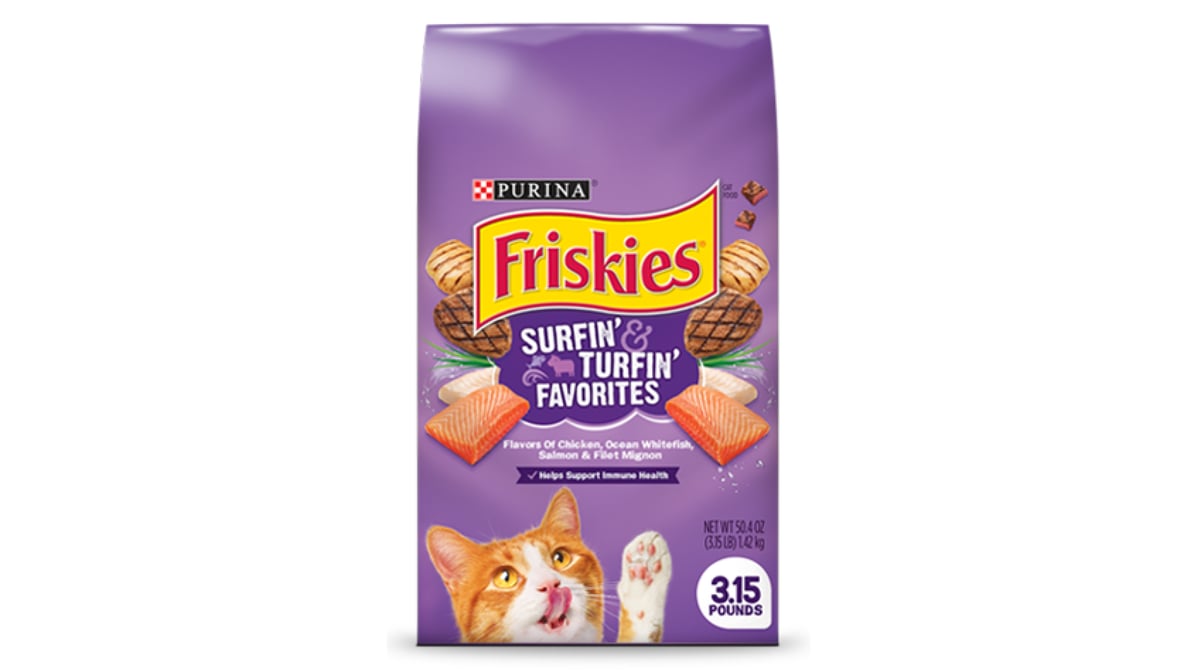Purina Friskies Surfin' & Turfin' Dry Cat Food (3.15 lb)