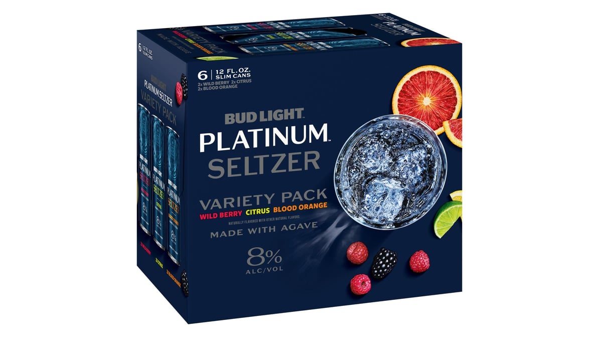Bud Light Platinum Seltzer Variety Pack Cans (12 oz x 6 ct)