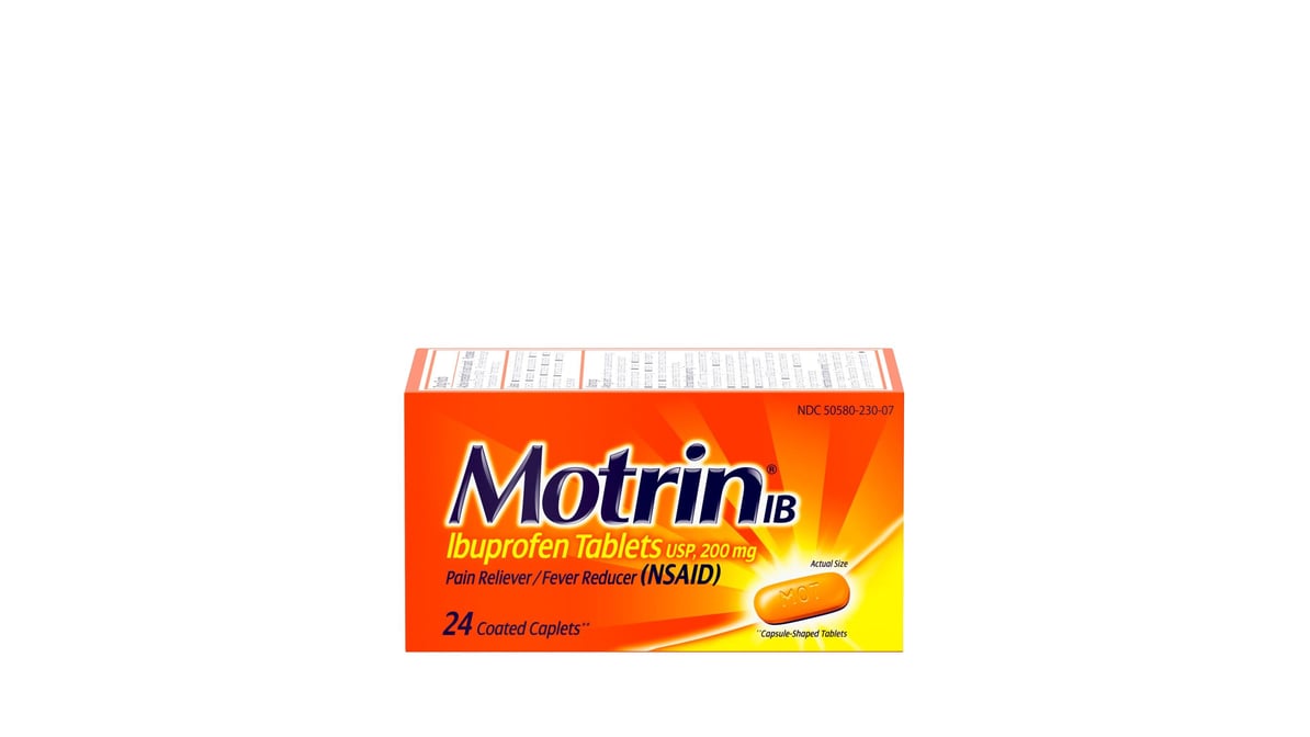 Motrin IB 200mg Pain & Fever Relief Ibuprofen Tablets (24 ct)