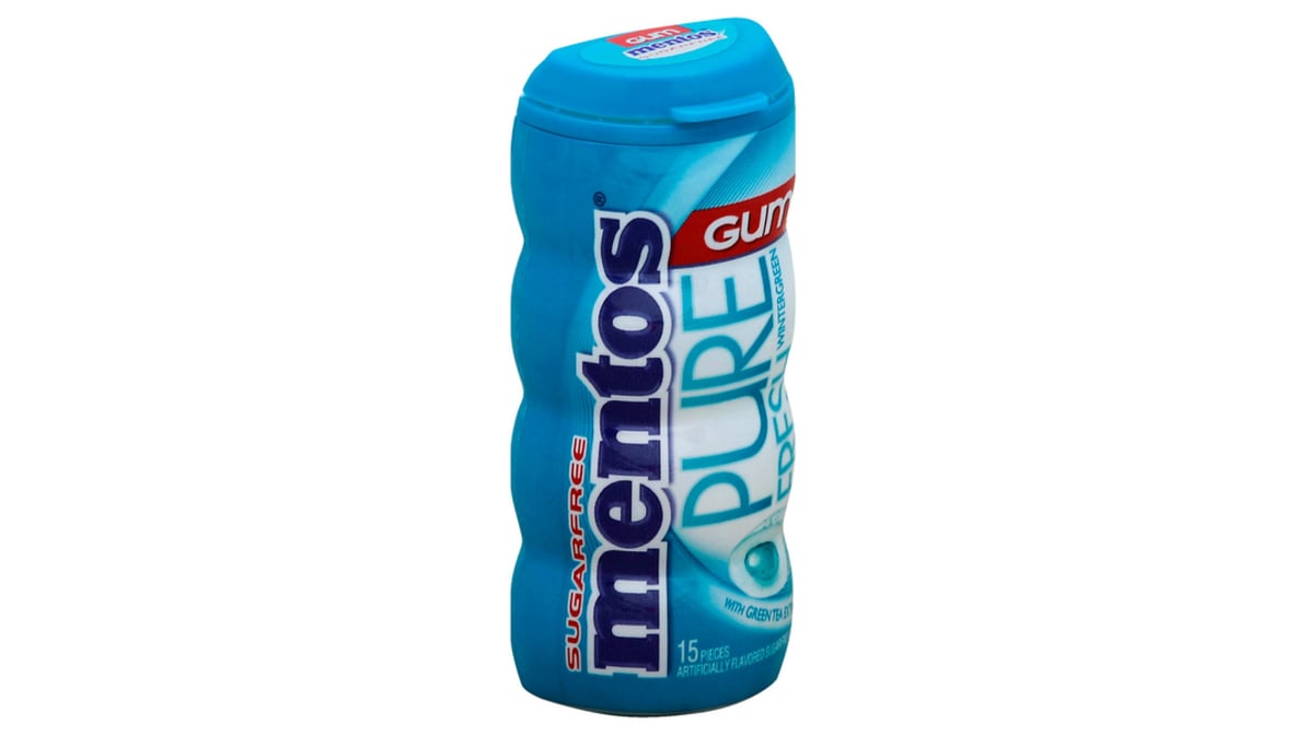 Mentos Sugar Free Pure Wintergreen Gum (15 ct)
