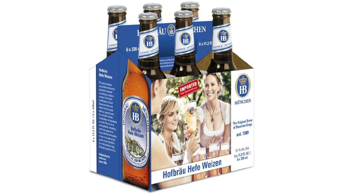 Hofbrau Hefeweizen Wheat Ale Bottles (6 ct)