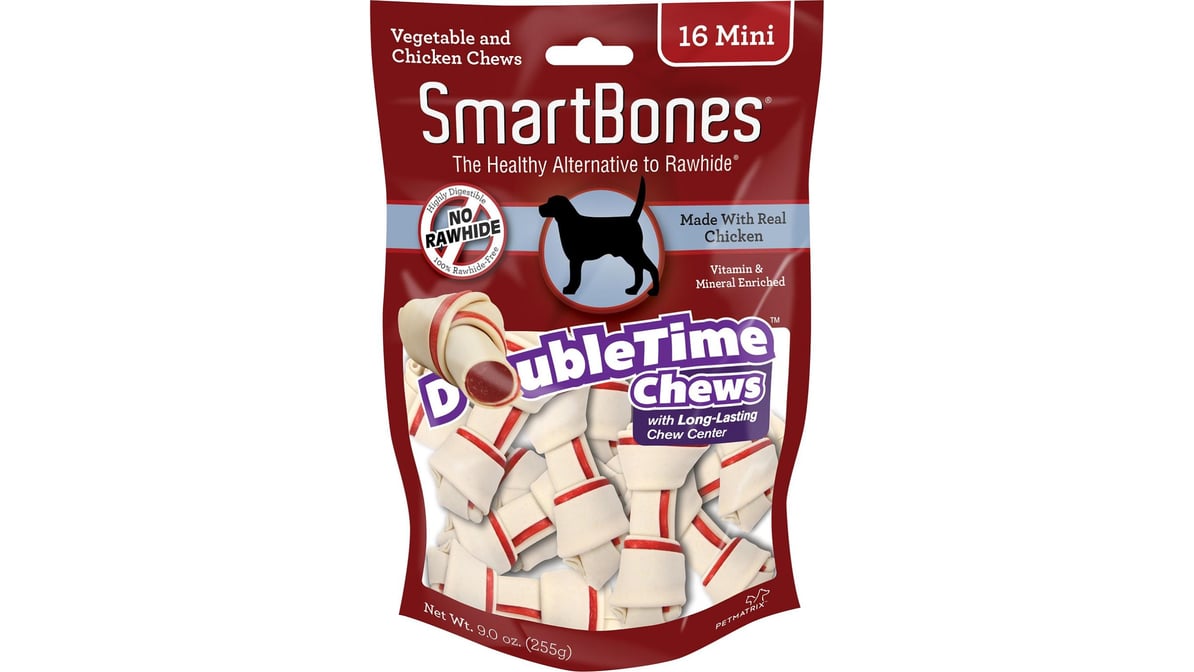 SmartBones DoubleTime Chews Dog Treats Chicken (16 ct)