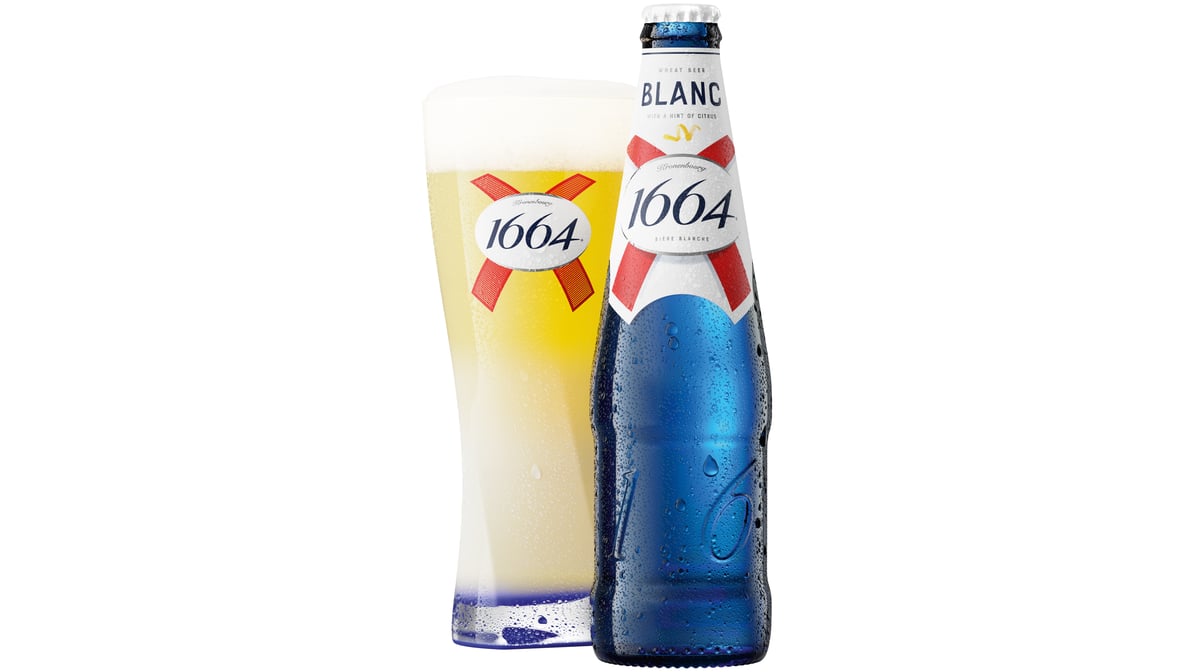 Kronenbourg 1664 Blanc Wheat Beer Bottles (12 oz x 6 ct)