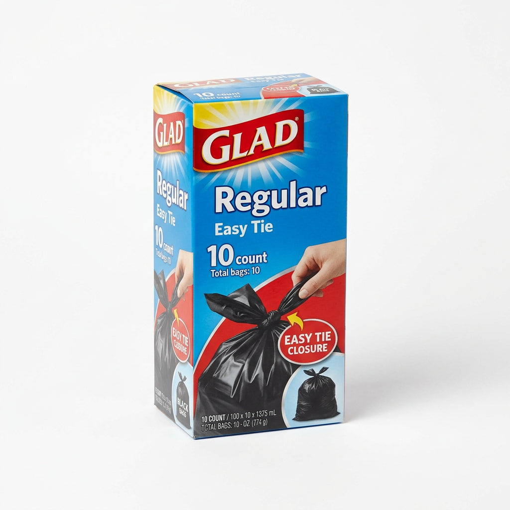Glad Regular Easy Tie Trash Bags (10 ct)