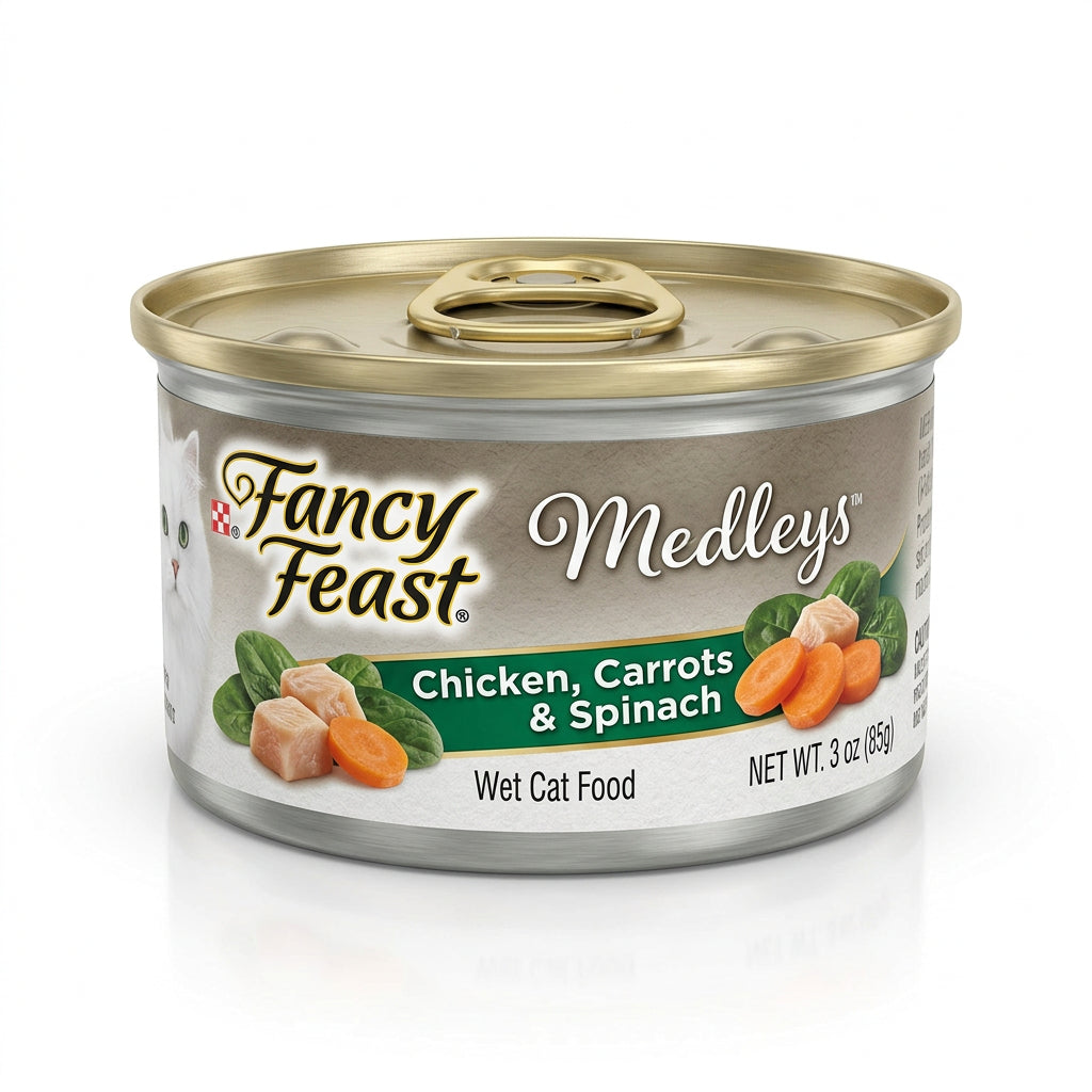 Fancy Feast Chicken, Carrots & Spinach Medleys Wet Cat Food Can (3 oz)