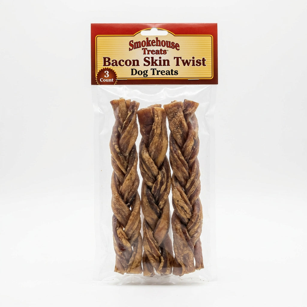 Smokehouse Treats Bacon Skin Twist Dog Treats (3 ct)
