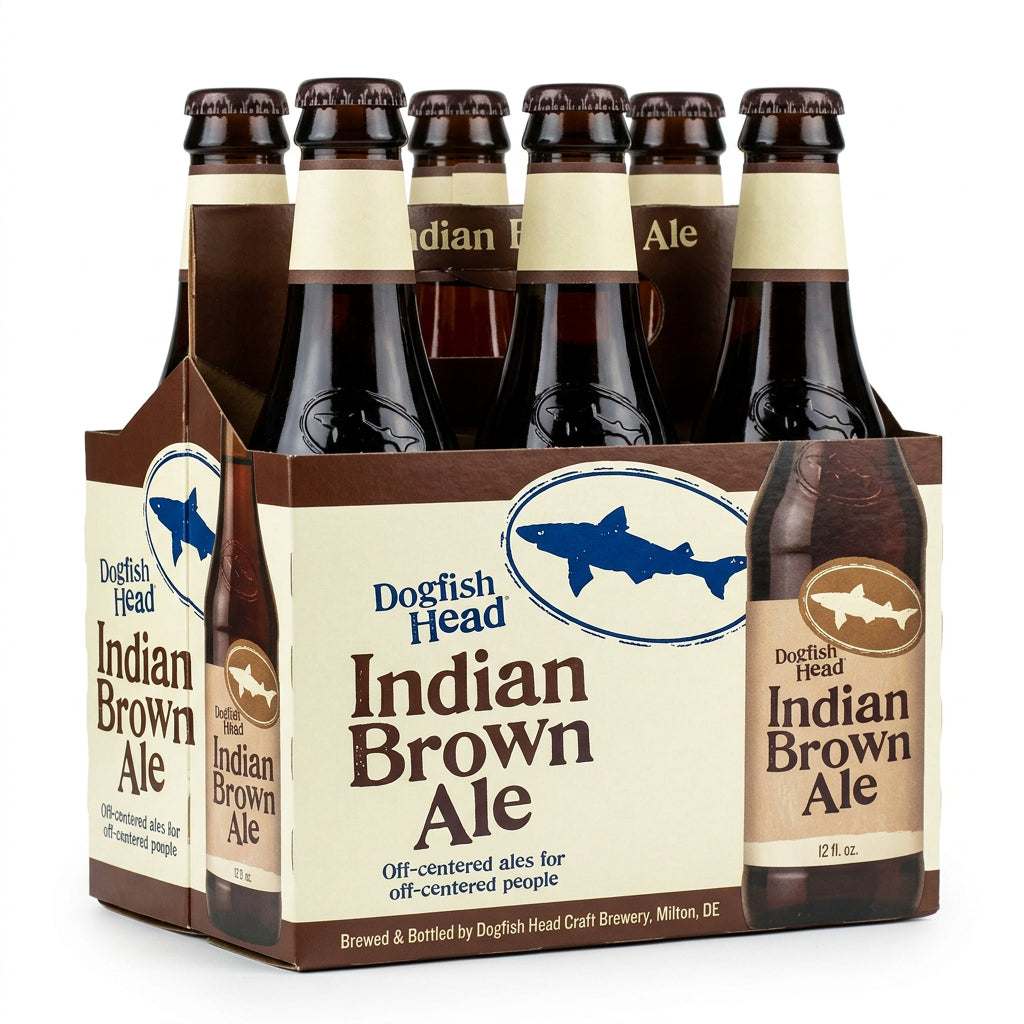 Dogfish Head Indian Brown Ale Beer Bottles (12 oz x 6 ct)