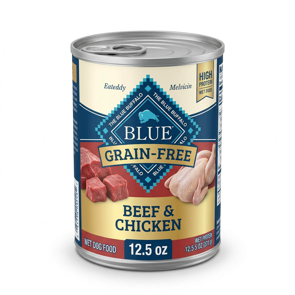 Blue Buffalo Grain-Free Beef & Chicken High Protein Wet Dog Food Can (12.5 oz)