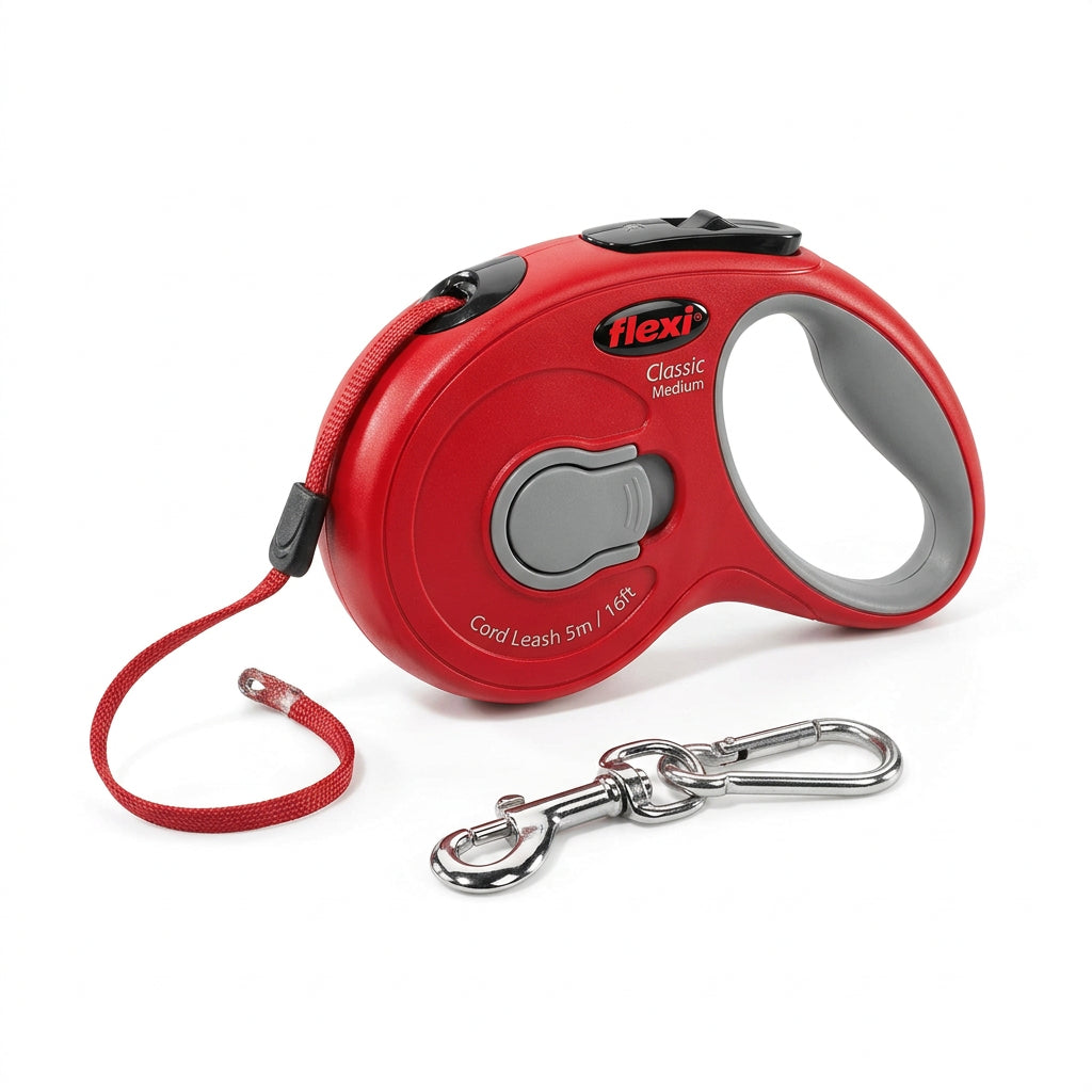 Flexi Classic Cord Dog Leash 16' Medium Red