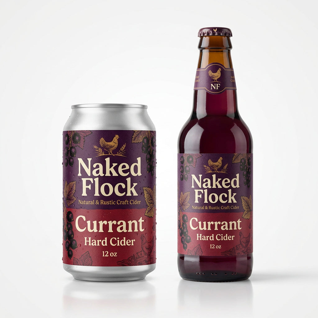 Naked Flock Currant Hard Cider (12 oz)