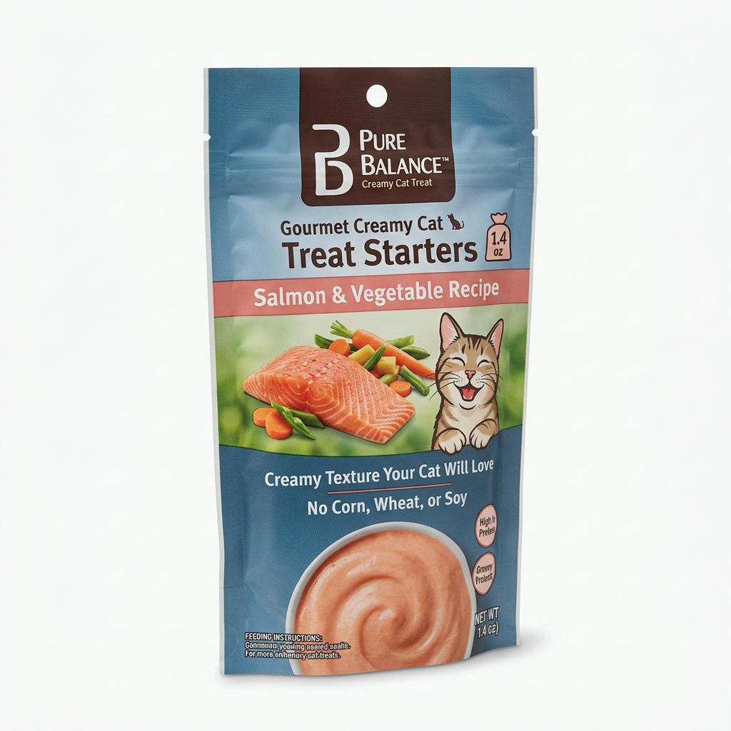 Pure Balance Salmon & Vegetable Recipe Gourmet Creamy Cat Treat Starters (1.4 oz)