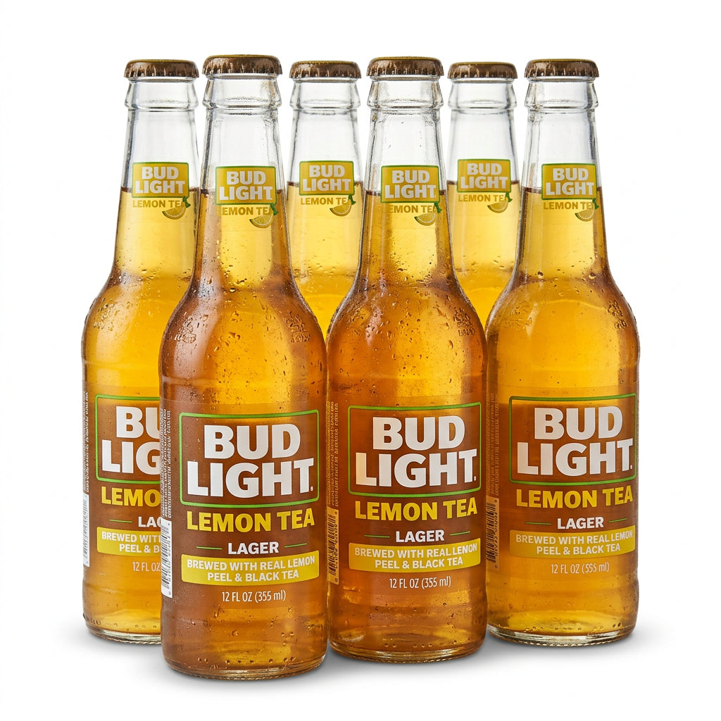 Bud Light Lemon Tea Lager Bottles (12 oz x 6 ct)