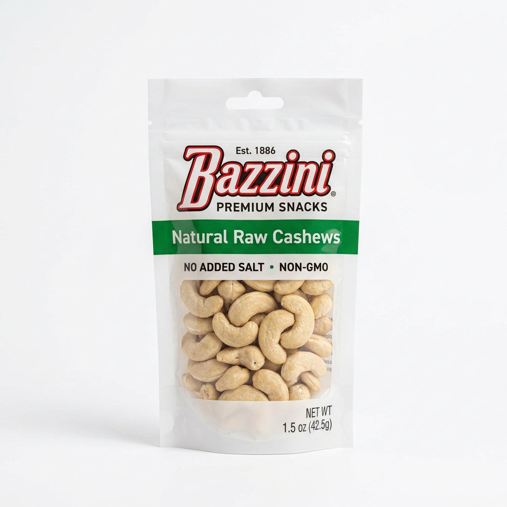 Bazzini Natural Raw Cashews (1.5 oz)