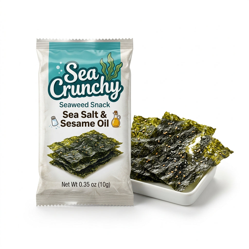 Sea Crunchy Seaweed Snack Sea Salt & Sesame Oil (0.35 oz)