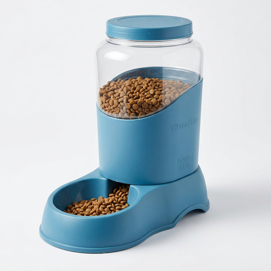 Vibrant Life Gravity Large Dogs & Cats 10 lb Blue Pet Feeder
