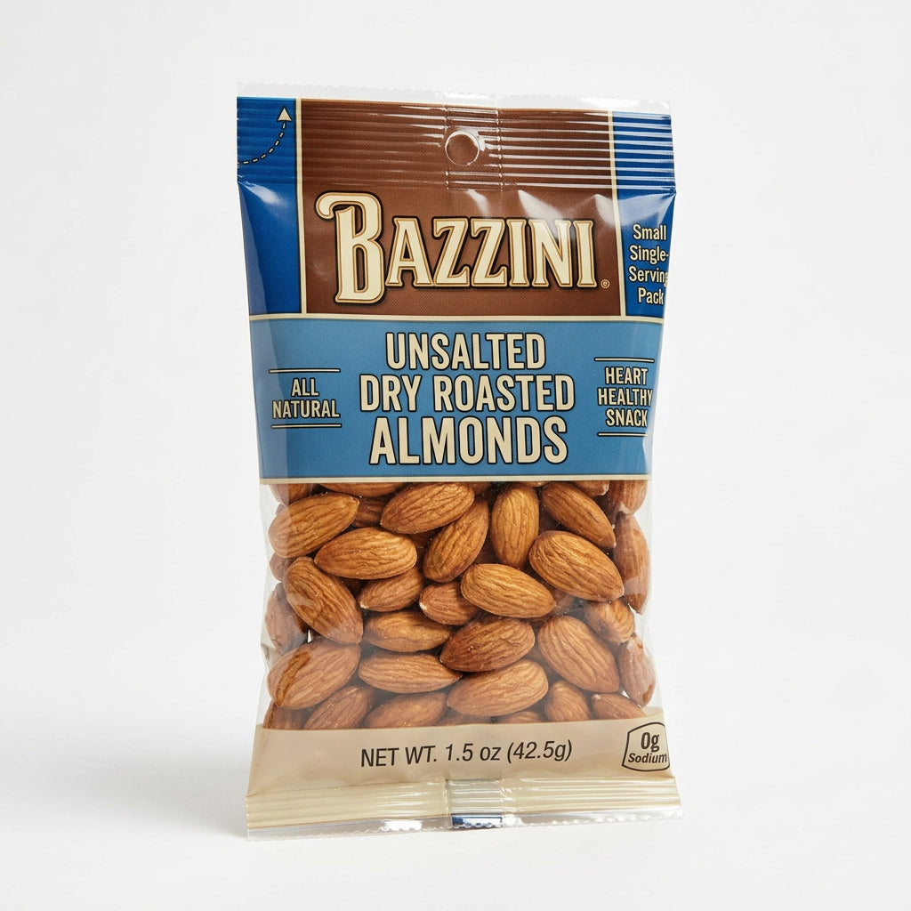 Bazzini Unsalted Dry Roasted Almonds (1.5 oz)