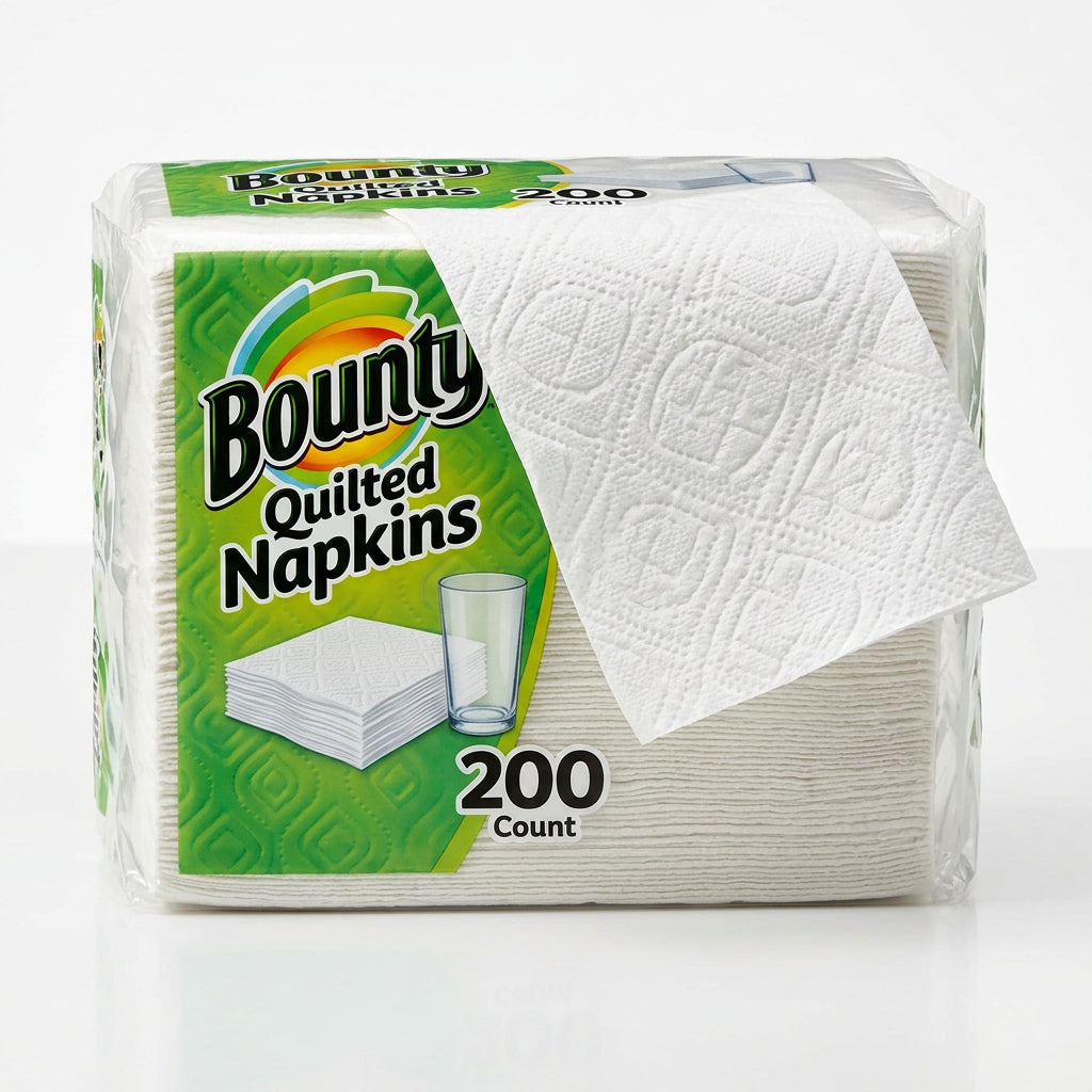 Bounty Quilted White Paper Napkins (200 ct)