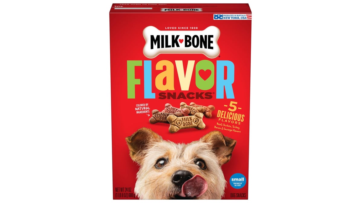 Milk-Bone Flavor Snacks Crunchy Biscuits Dog Treats for Small Dogs (24 oz)