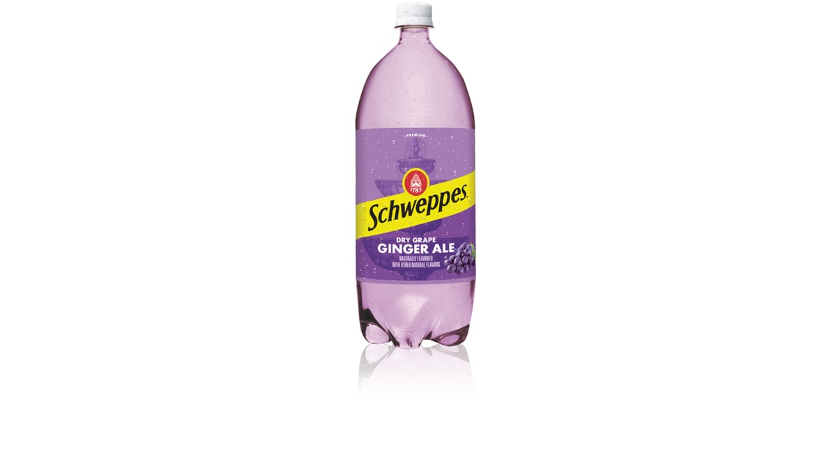 Schweppes Dry Grape Ginger Ale Bottle (20 oz)