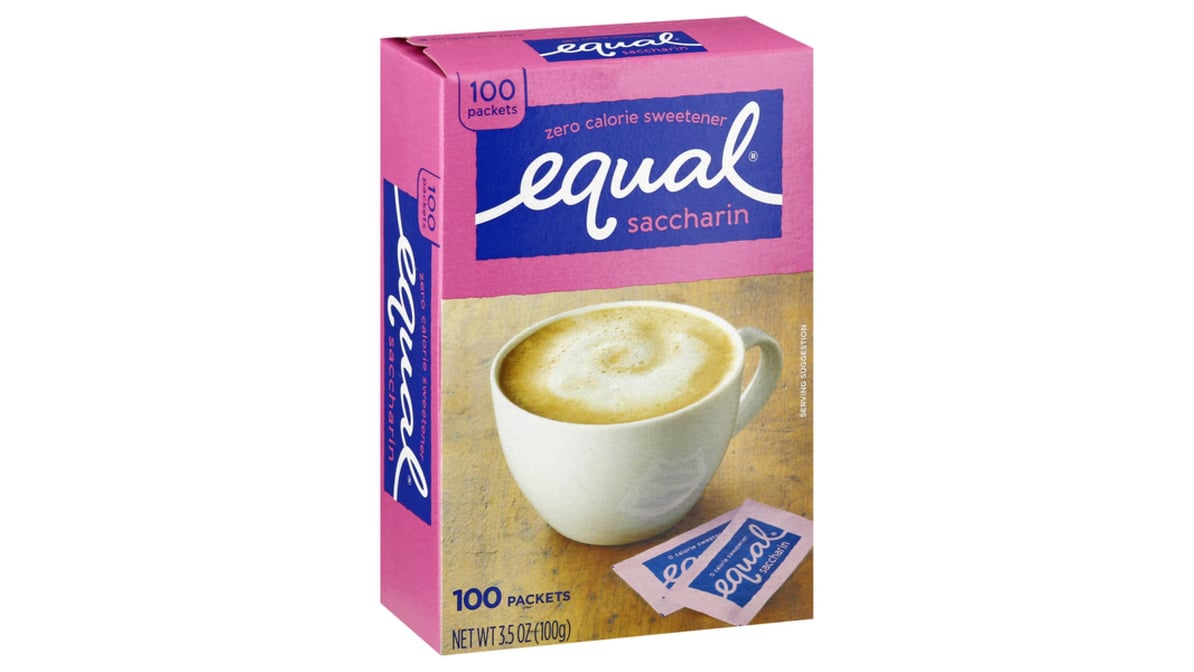 Equal Zero Calorie Saccharin Sugar Packets (100 ct)