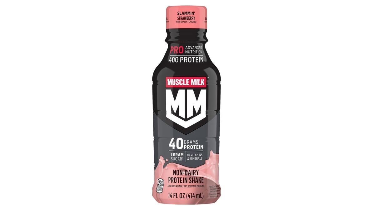 Muscle Milk Pro Series Slammin Strawberry Protein Shake Bottle (14 oz)