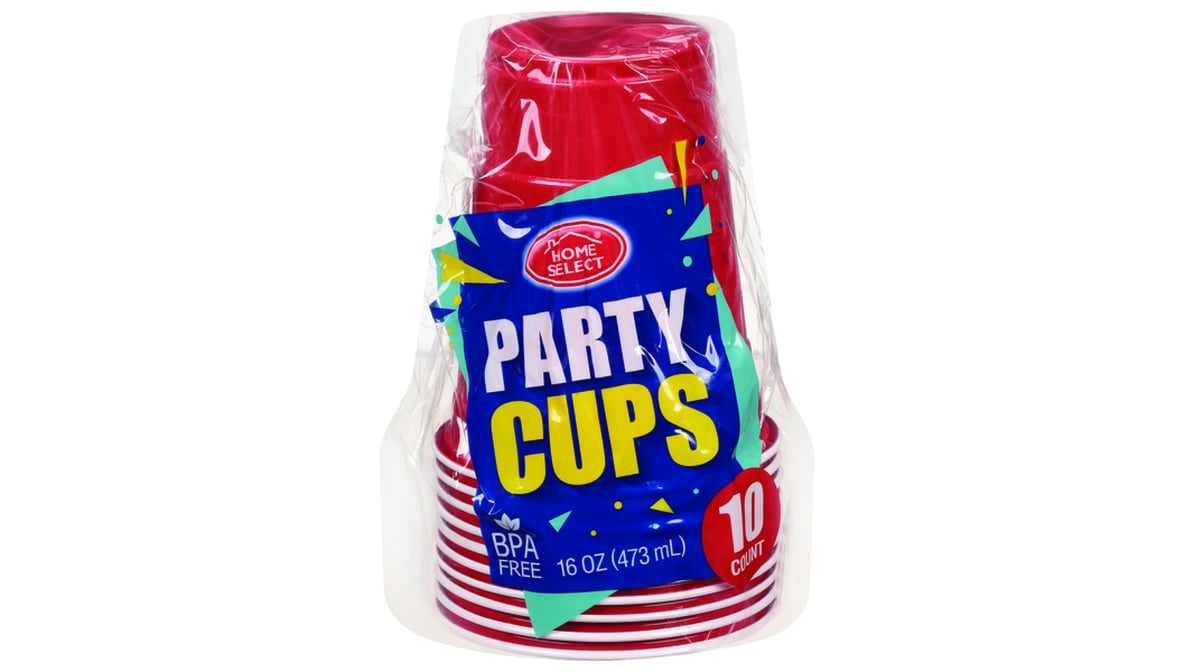 Home Select BPA Free Party Cups (16 oz x 10 ct)