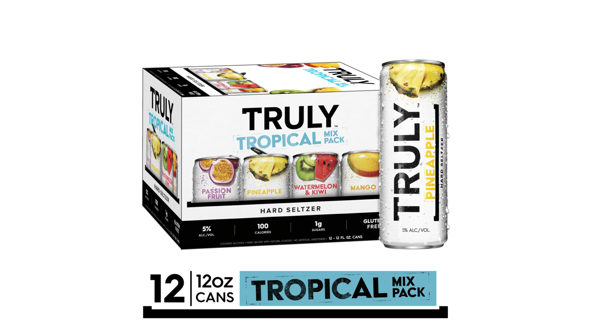 Truly Tropical Hard Seltzer Cans Variety Pack (12 oz x 12 ct)