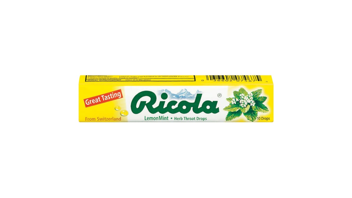 Ricola Lemon Mint Herb Throat Drops (10 ct)