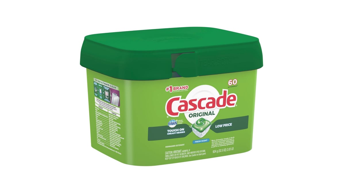 Cascade Original Actionpacs Fresh Scent Dishwasher Detergent Pods (60 ct)
