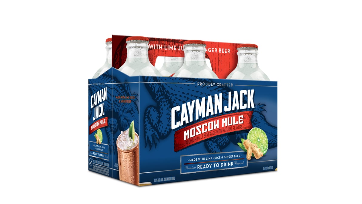 Cayman Jack Moscow Mule Premium Malt Beverage Bottles (12 oz x 6 ct)