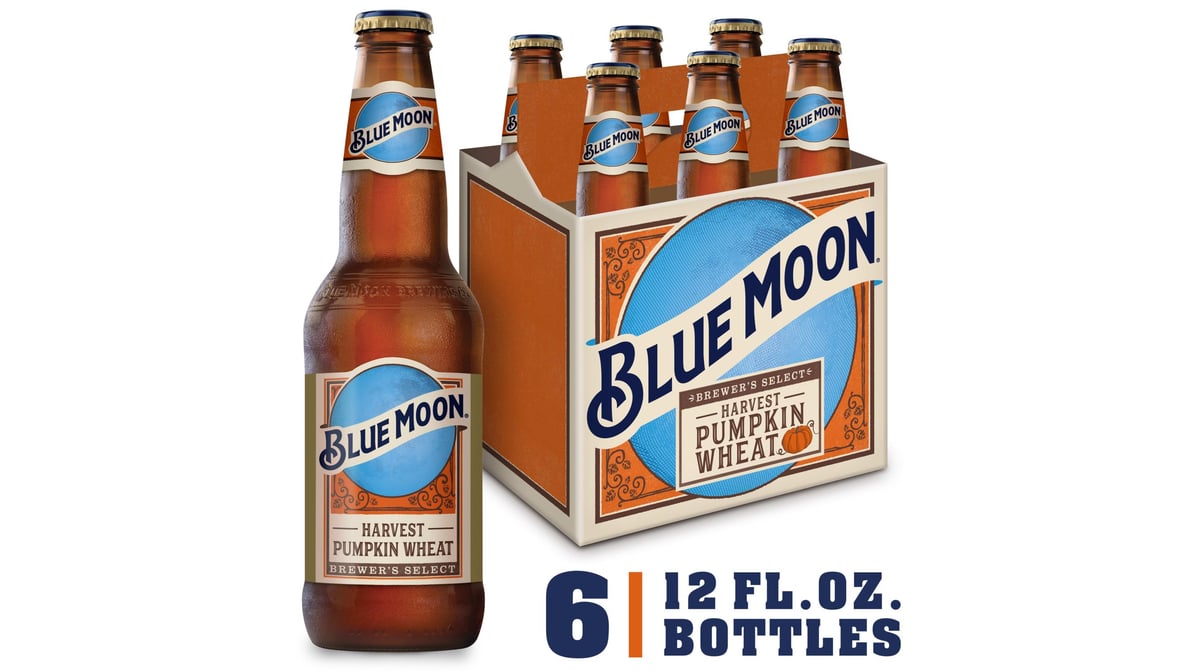 Blue Moon Harvest Pumpkin Wheat Ale Bottles (12 oz x 6 ct)