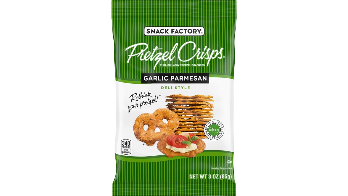 Pretzel Crisps Garlic Parmesan Pretzel Snack (3 oz)