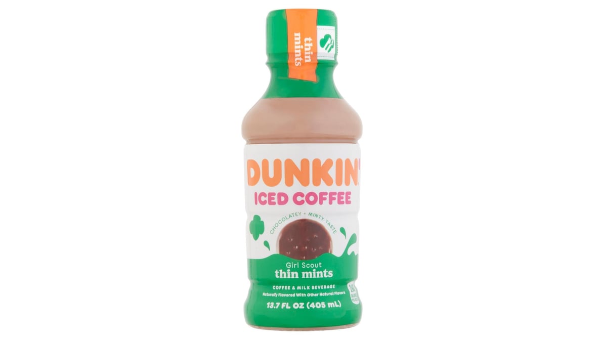 Dunkin' Donuts Girl Scout Thin Mints Iced Coffee Bottle (13.7 oz)