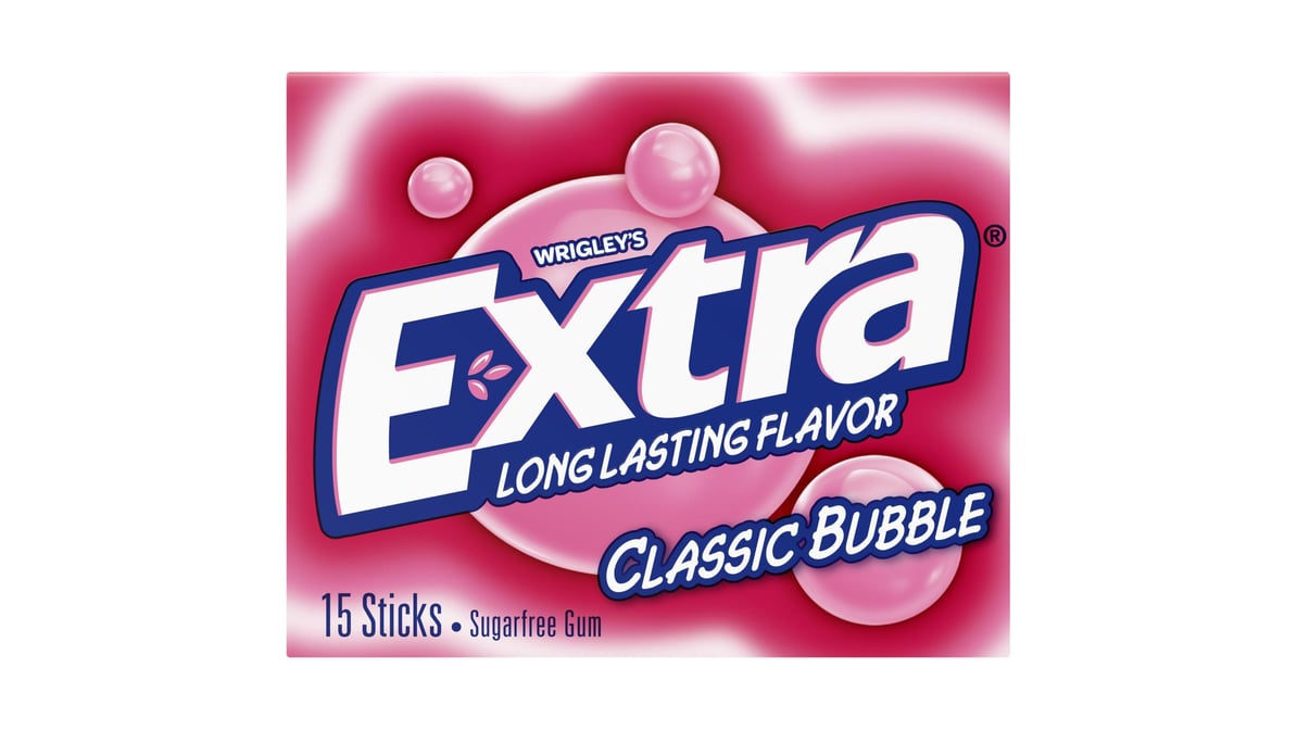 Extra Sugar Free Classic Bubble Gums (15 ct)