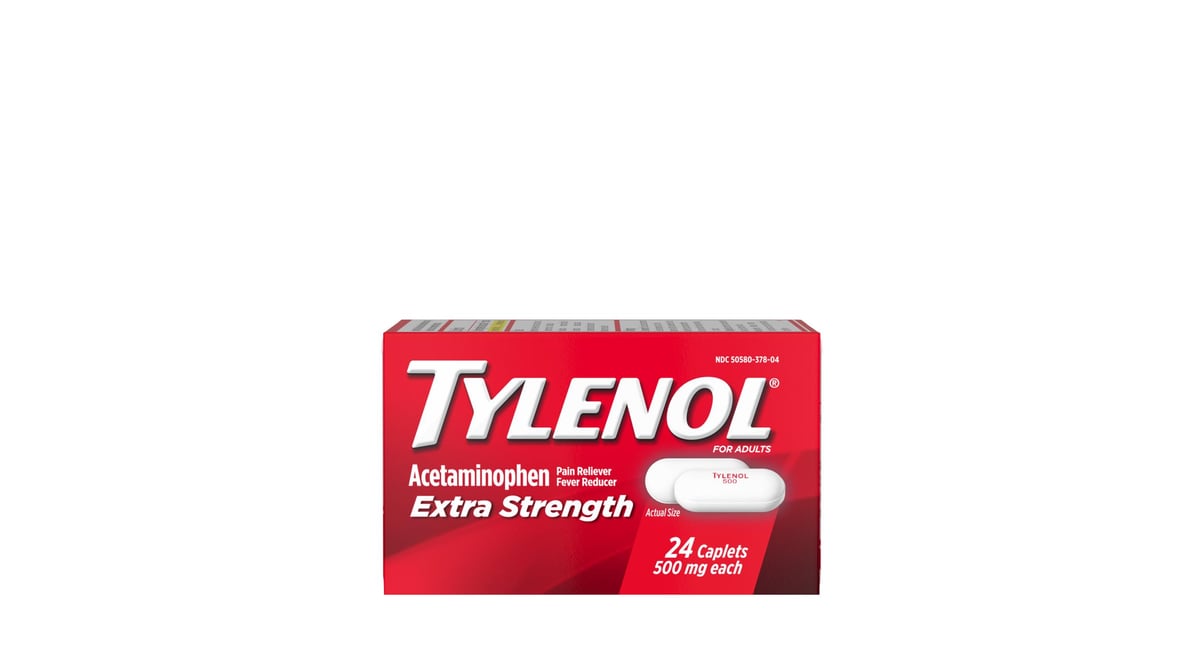 Tylenol Acetaminophen Extra Strength 500 mg Caplets (24 ct)