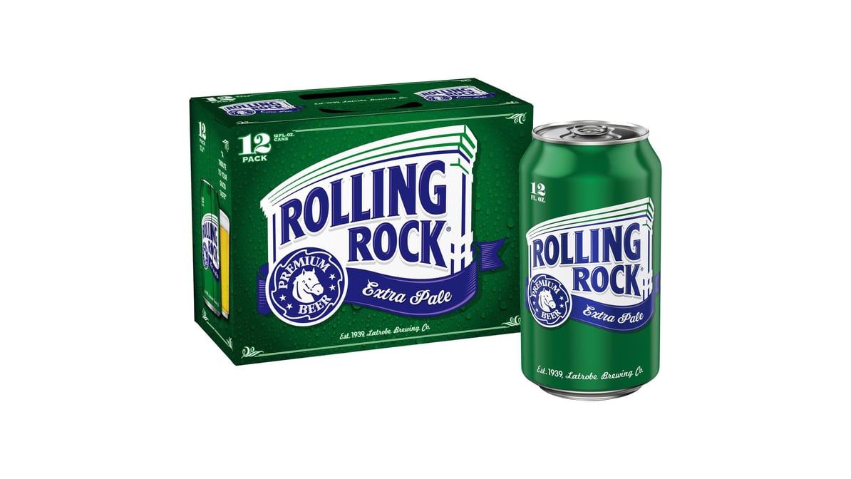 Rolling Rock Extra Pale Beer Cans (12 oz x 12 ct)