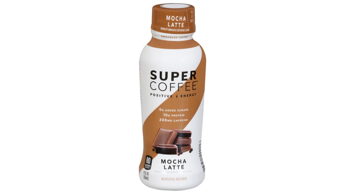 Super Coffee Enhanced Positive Energy Mocha Latte Coffee (12 oz)