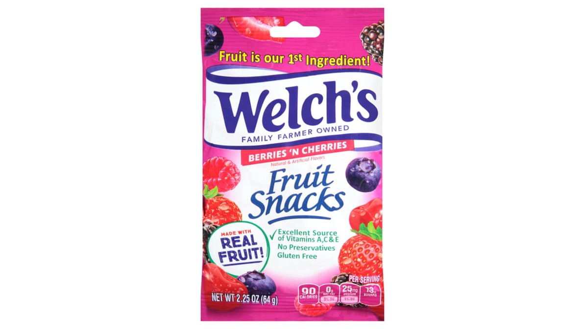Welch's Fat Free Berries N' Cherries Fruit Snack (2.25 oz)