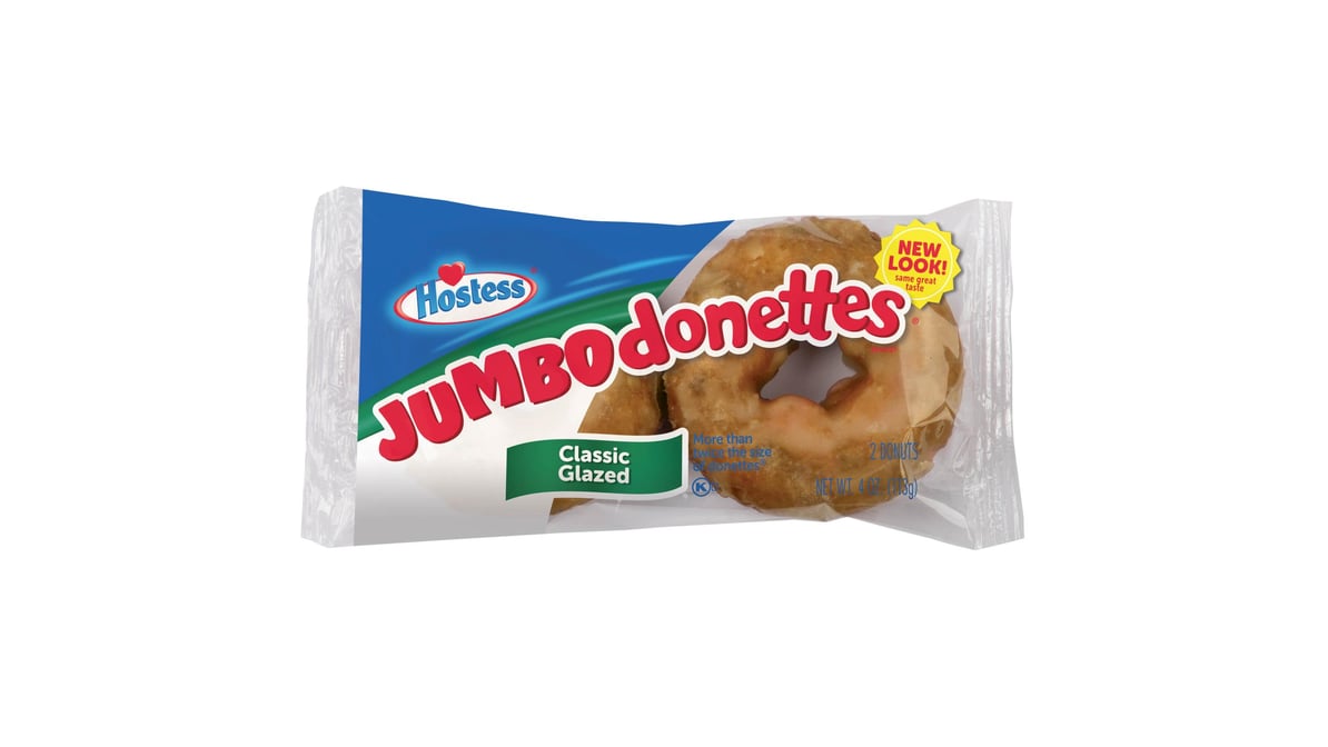 Hostess Jumbo donettes Classic Glazed Donuts (2 ct)