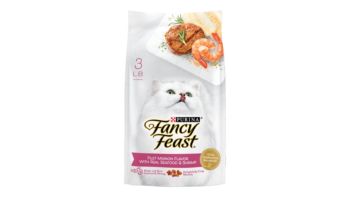 Purina Fancy Feast Gourmet Cat Food Filet Mignon Flavor with Real Seafood & Shrimp (3 lb)