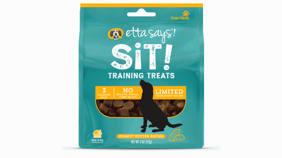 Etta Says! Sit! Dog Training Treats Peanut Butter Recipe (6 oz)