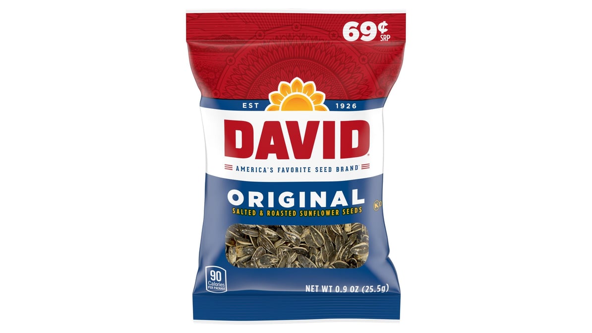 David Original Roasted & Salted Sunflower Seeds (0.9 oz)