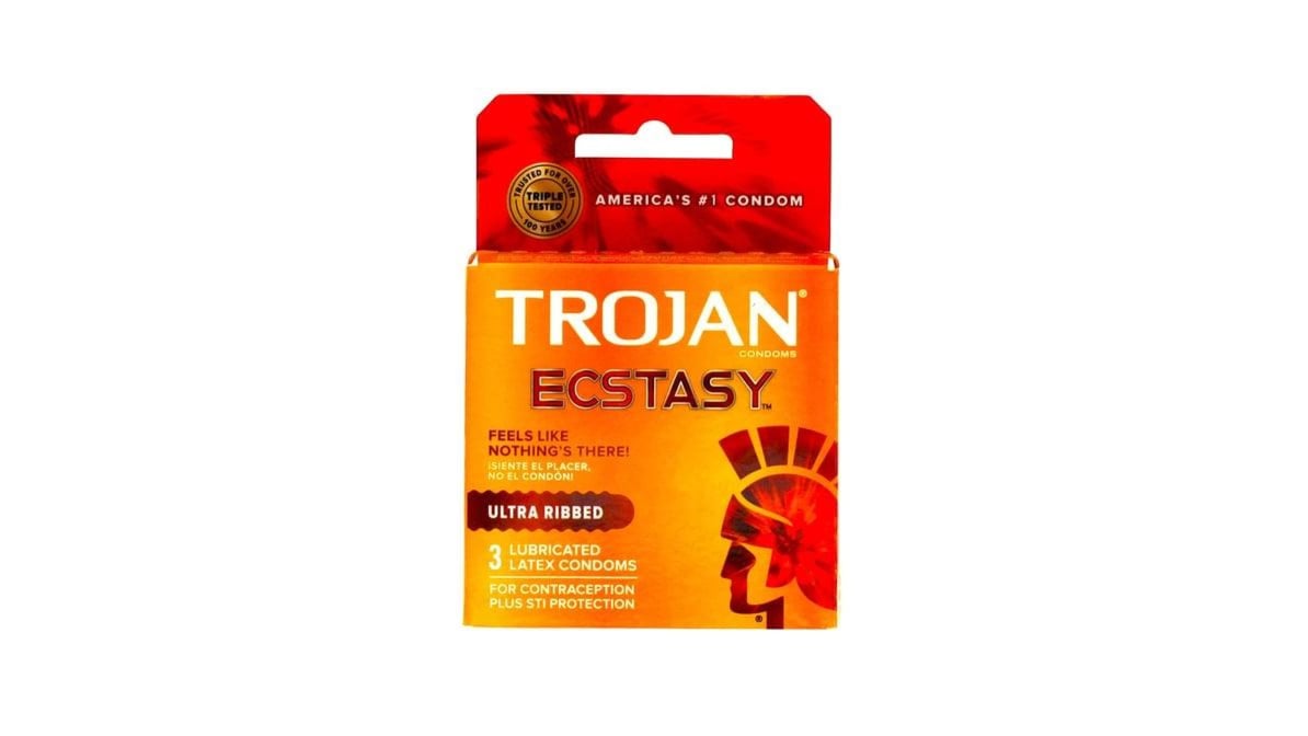 Trojan Ecstasy Ultra Smooth Lubricated Condoms (3 ct)