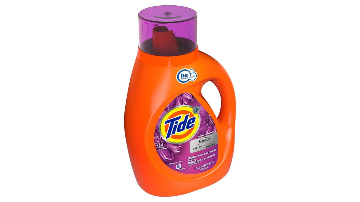 Tide Liquid Laundry Detergent Plus Febreze Freshness Spring & Renewal (37 oz)