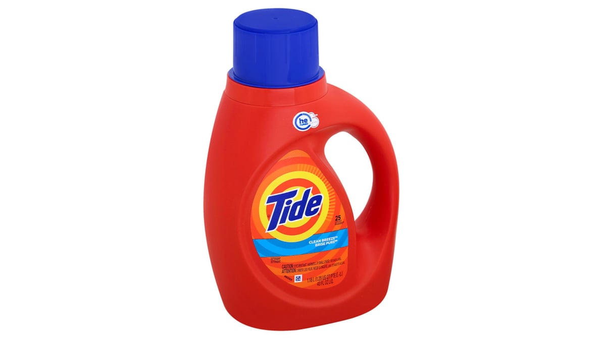 Tide Turbo Clean Liquid Laundry Detergent Clean Breeze (40 oz)